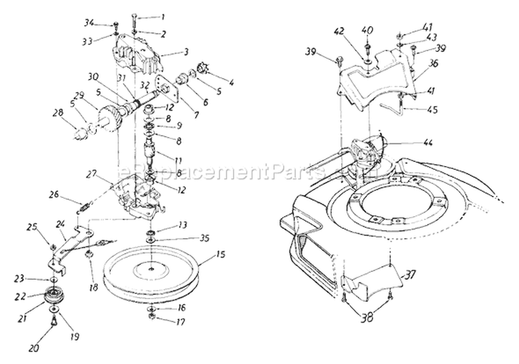 Page B Diagram and Parts List for 123-246C401 1993 Yard Man Lawn Mower